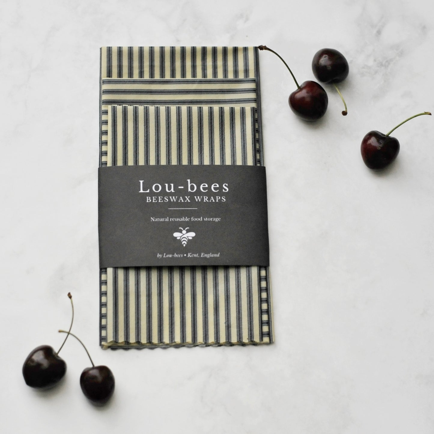 French Market Striped Beeswax Wrap Set