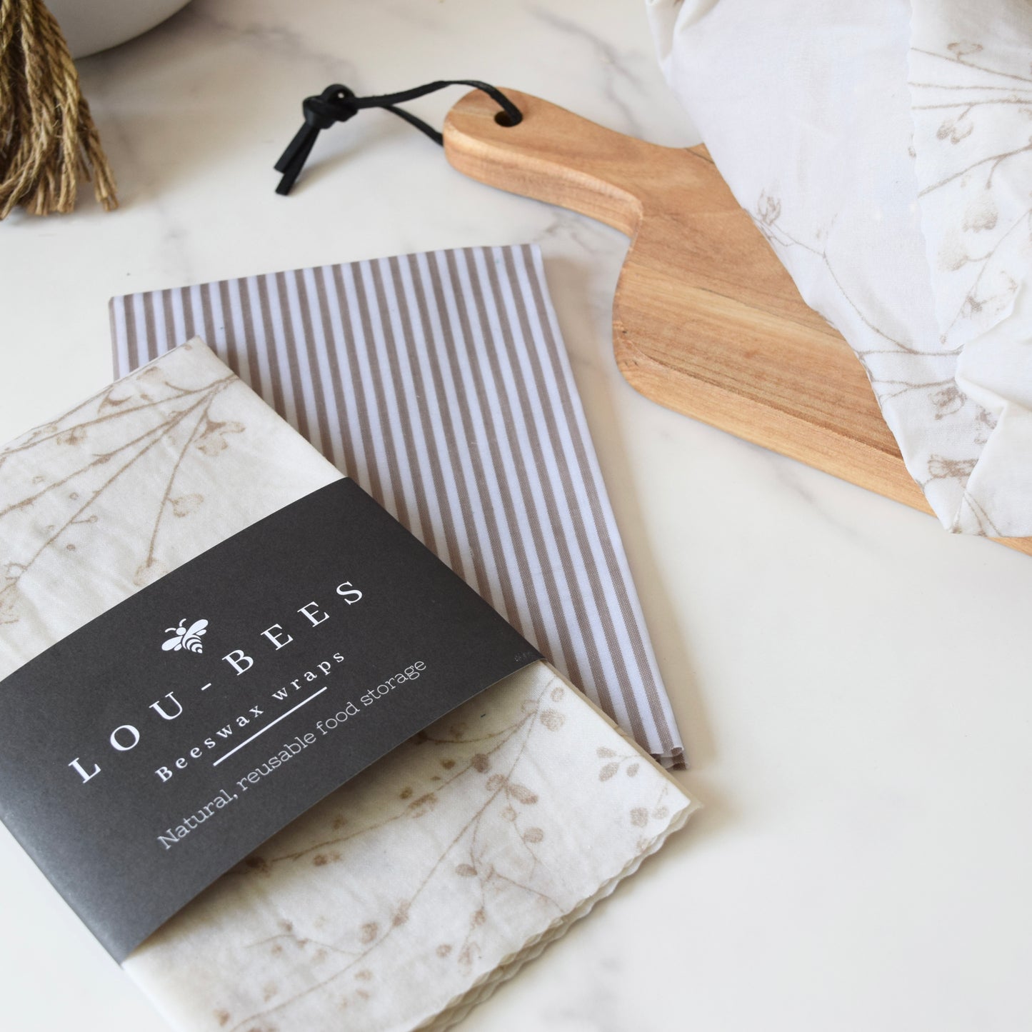 Beige Striped organic cotton wrap