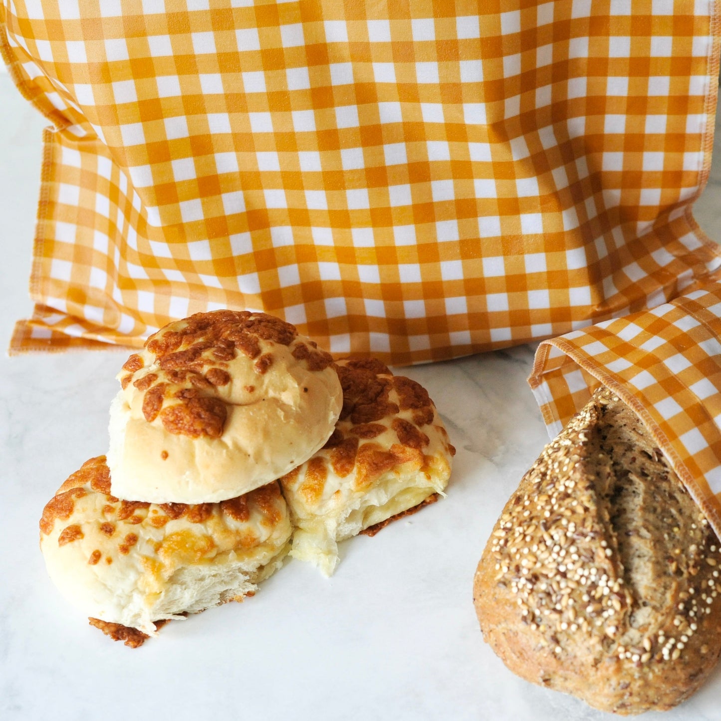 THE Beeswax Bag - Buttermilk Check