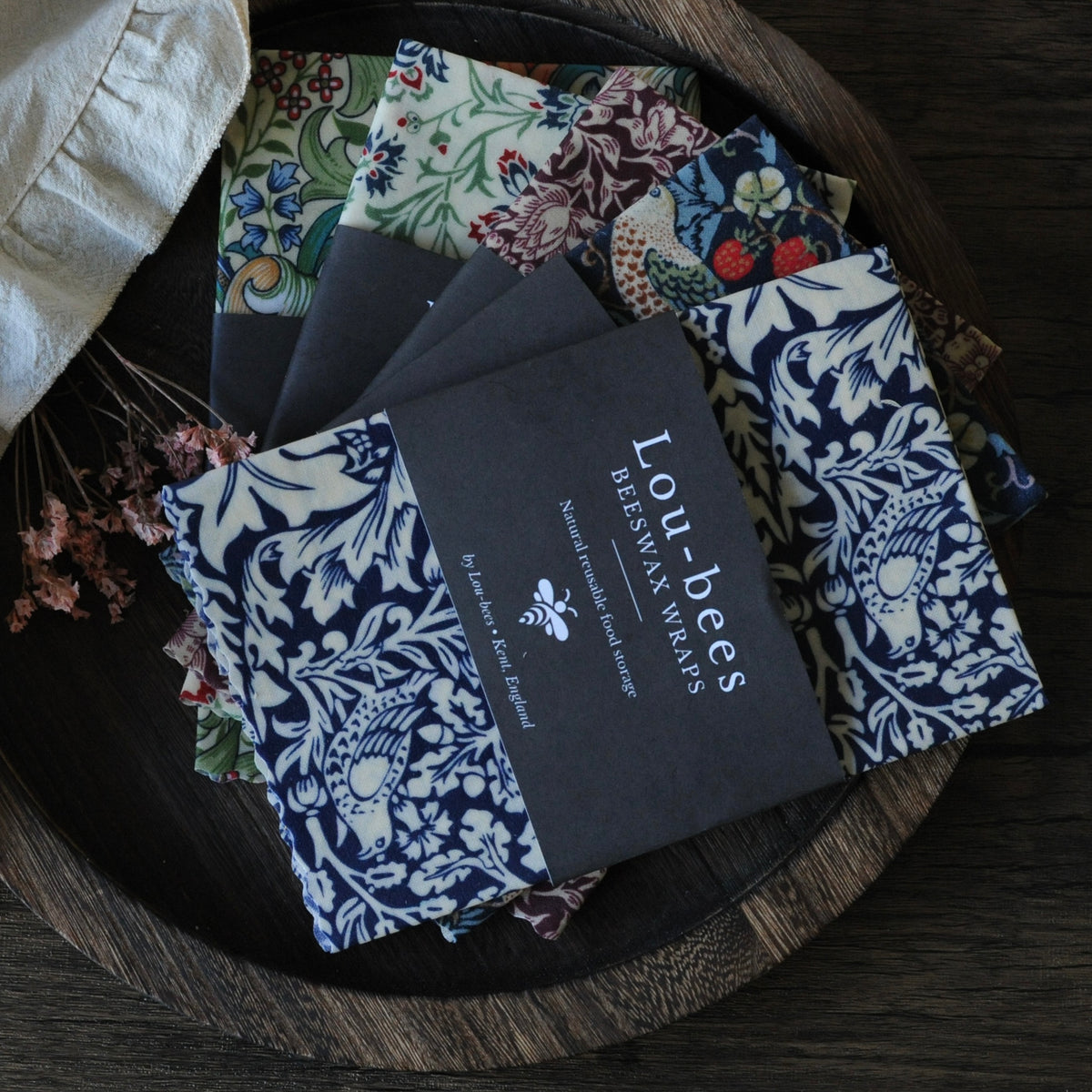 William Morris Beeswax Wraps – Single 14” × 11” | Choose Your Design