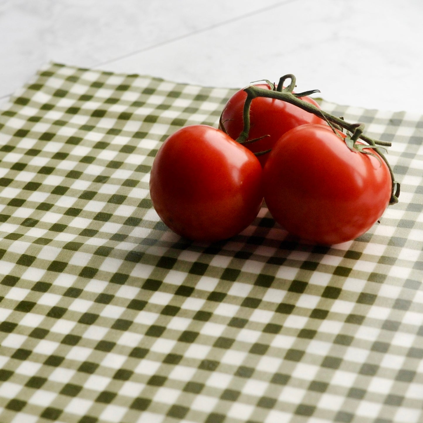 Olive Check Beeswax Wraps | Reusable Food Wraps | 3 Pack or Single 13” Wrap