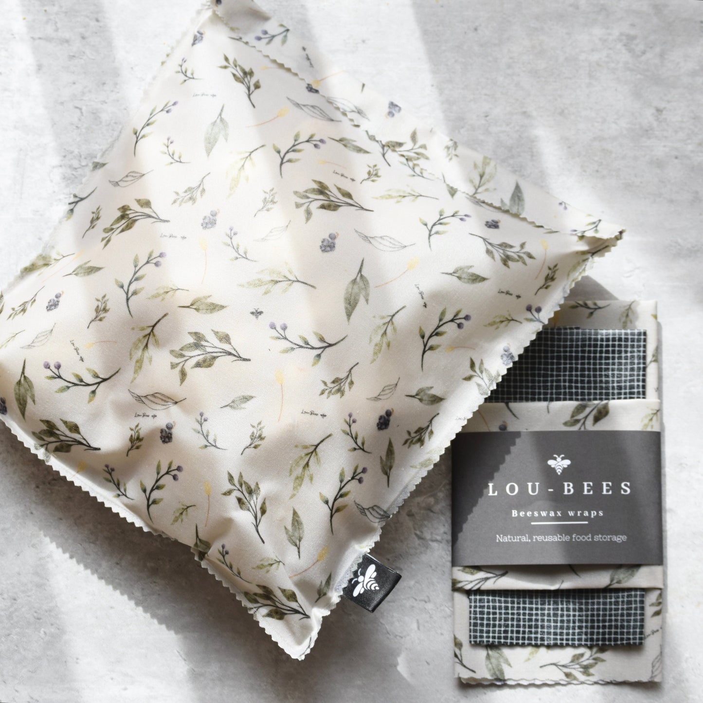 Lou-bees Fallen Leaves Beeswax Wrap Bag
