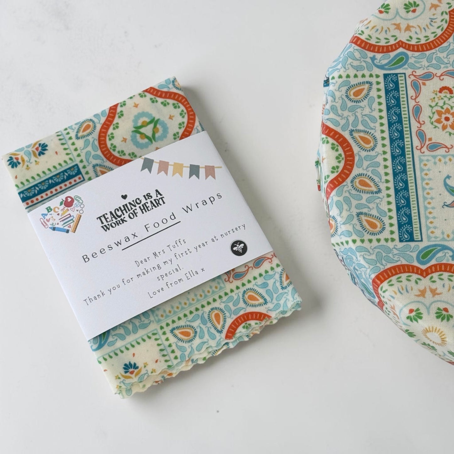 Personalised Teacher Beeswax Wrap