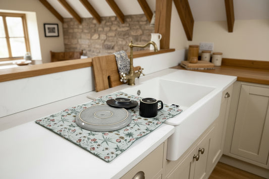William Morris Daisy Dish Drying Mat | Heritage Kitchen Draining Mat