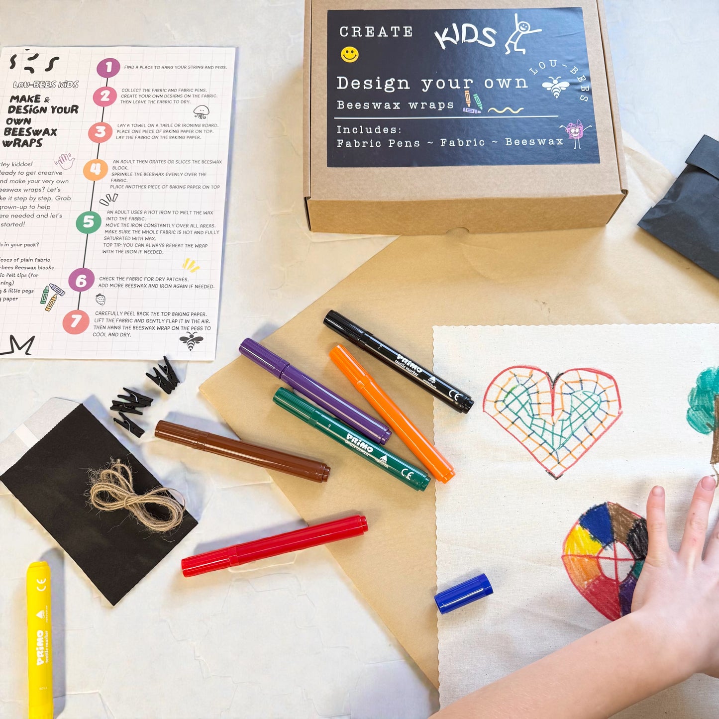 Kids Design-Your-Own Beeswax Wraps Kit