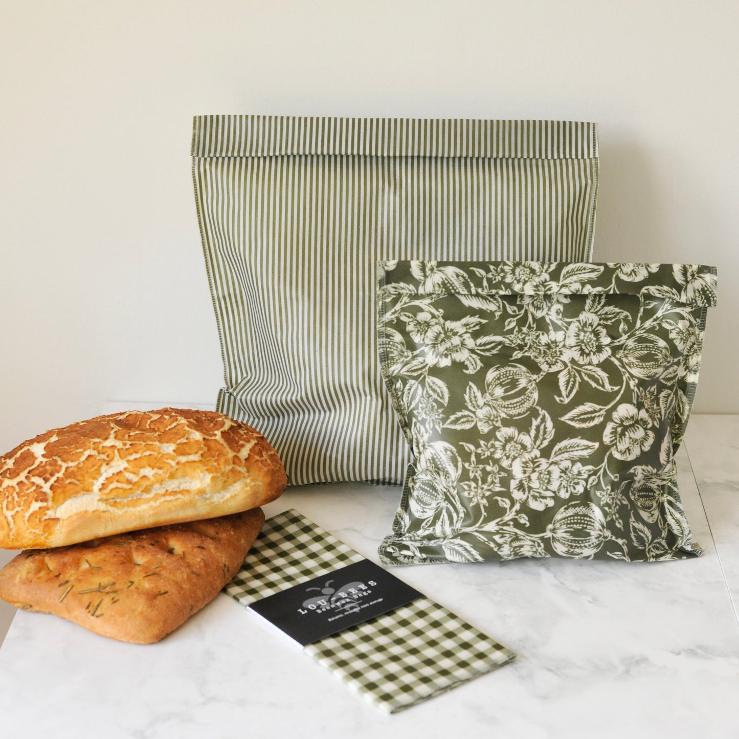 The Olive Pantry Bread Lover Set – Handmade Beeswax Bread Bag Bundle