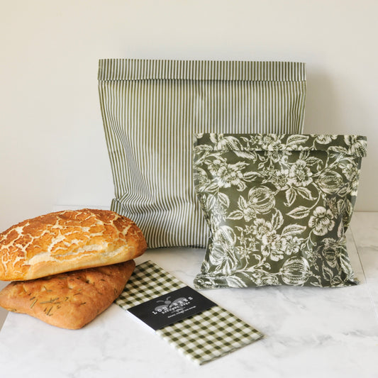 The Olive Pantry Bread Lover Set – Handmade Beeswax Bread Bag Bundle
