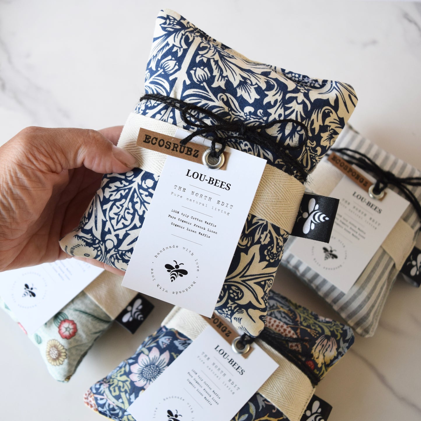 Eco Kitchen Sponge in William Morris (Strawberry Thief)