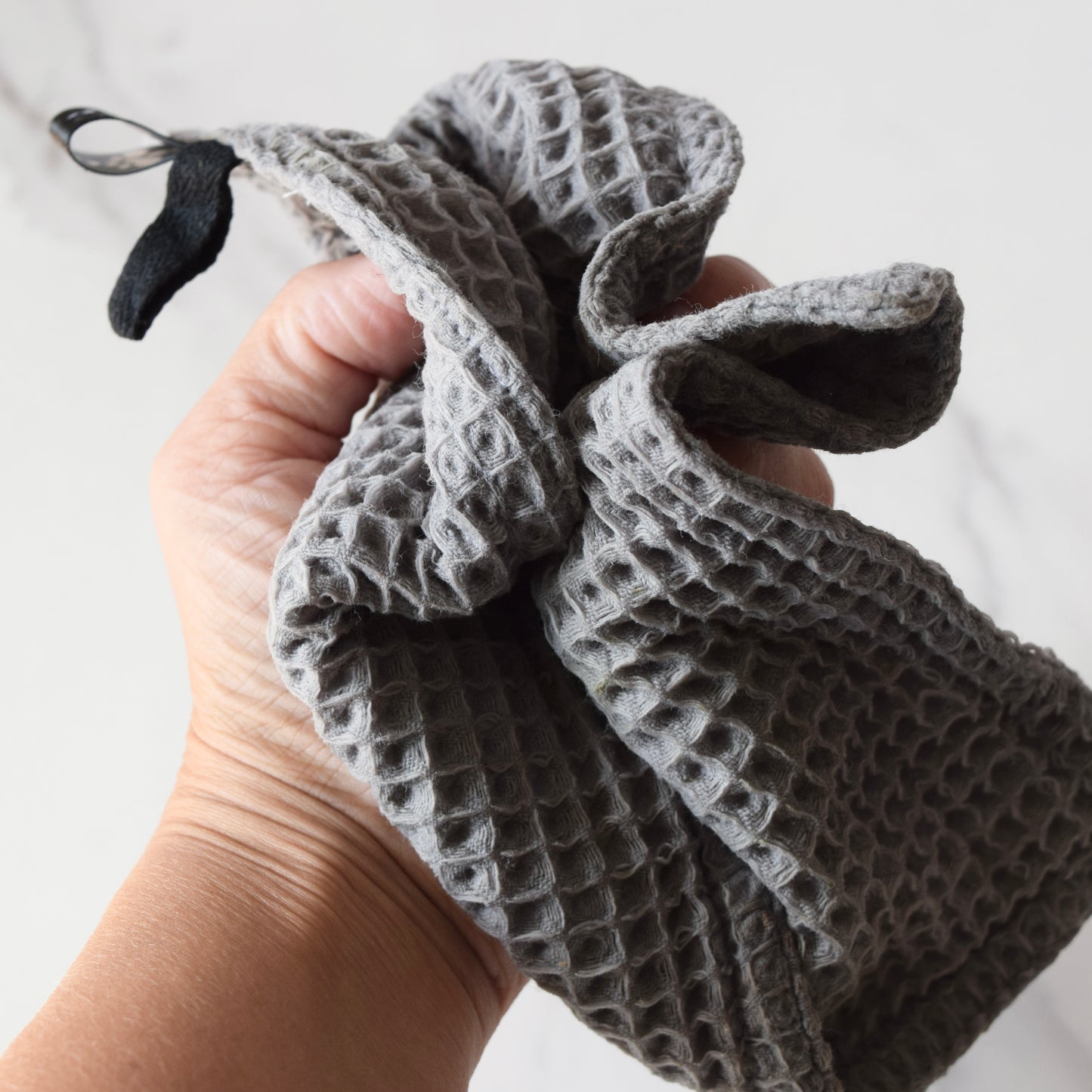 Extra -Strong Organic waffle Dishcloth-4-Ply Power. (Sage)