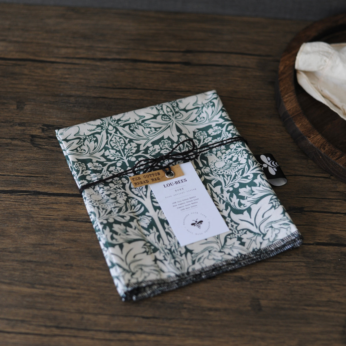 THE William Morris Heritage Cotton Bread Bag | Brother Rabbit Forest Green