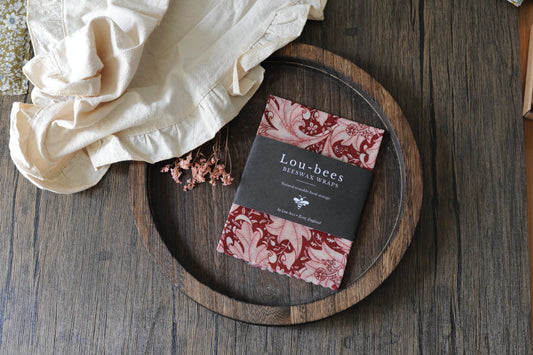 William Morris Beeswax Wrap Theodesia Red  (13" or 14"x11")