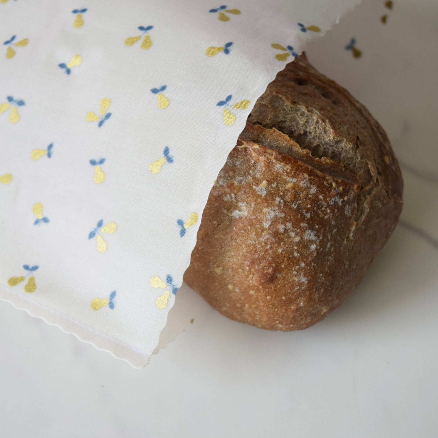 Gold Metallic Pears, Large Reusable Eco-Friendly Wrap