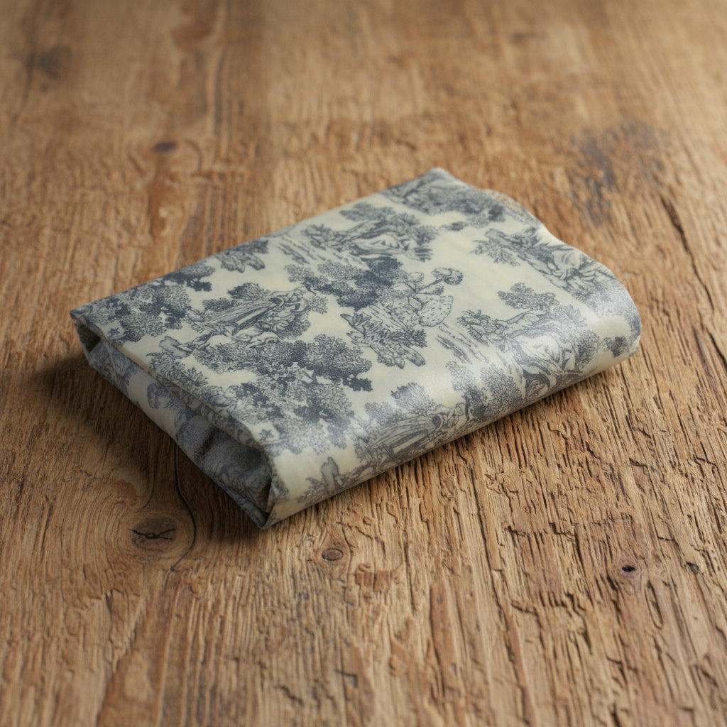 Vintage Toile Beeswax Bread Wrap Large ( 53x43cm)