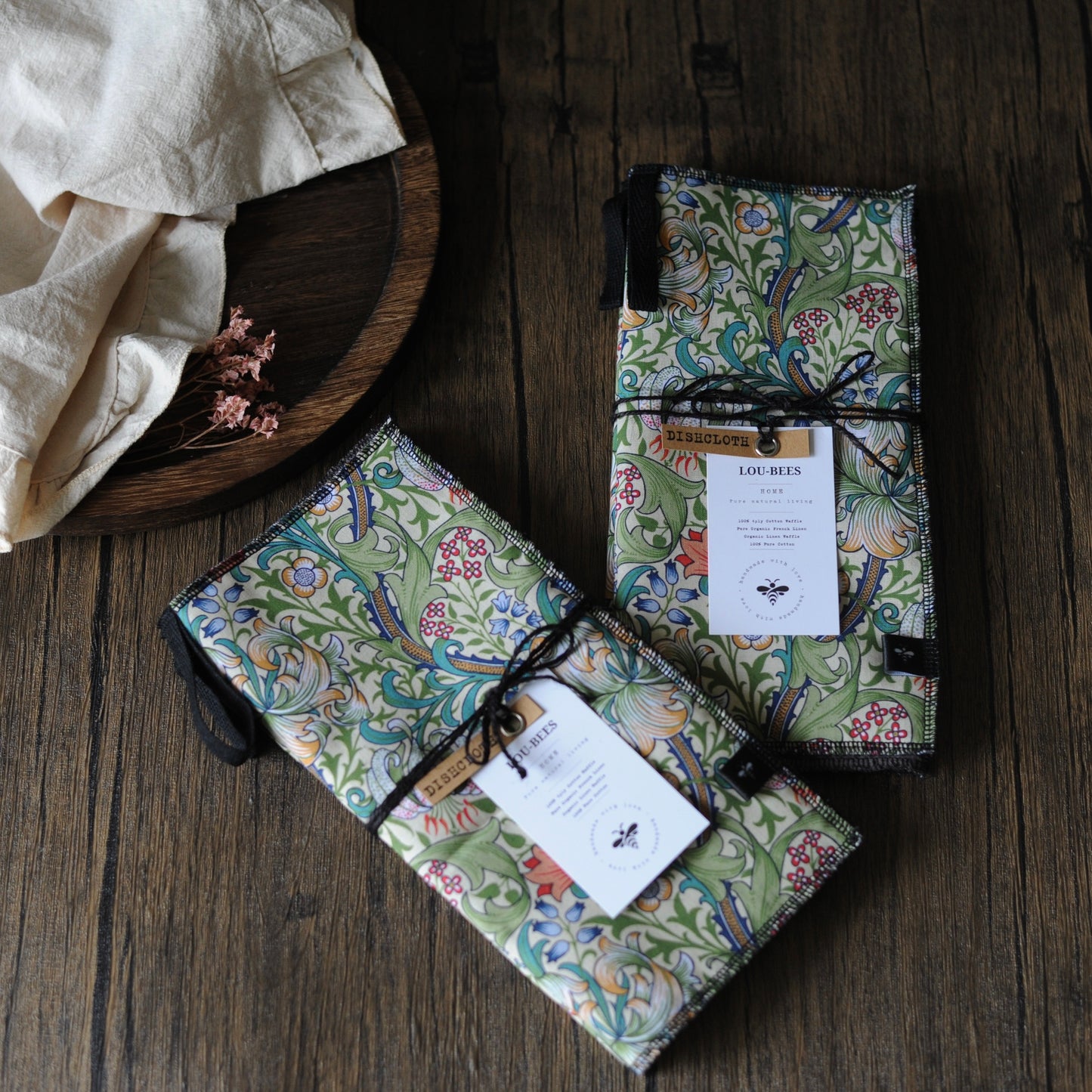 William Morris Heritage Golden Lily Dishcloths | Pack of 2