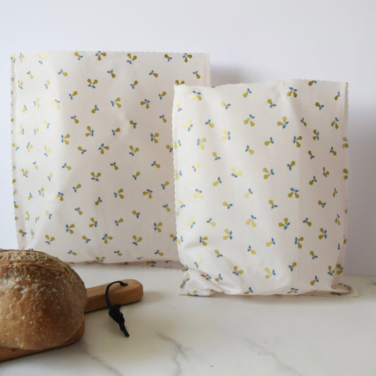 Gold Metallic Pears Beeswax Bag