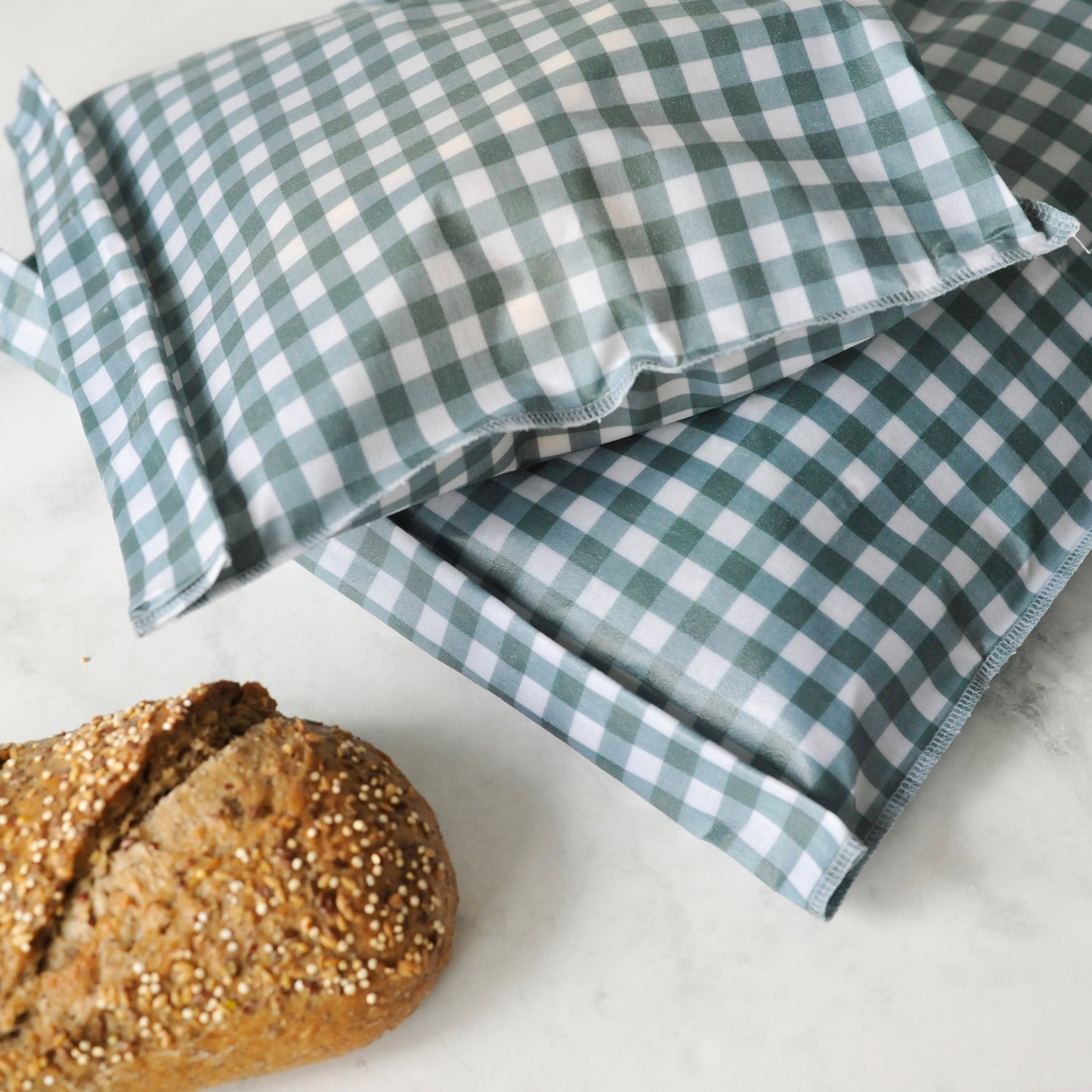 THE Beeswax Bag -Coastal Blue Check