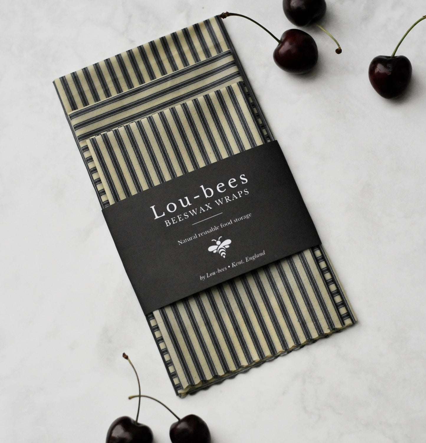 French Market Striped Beeswax Wrap Set