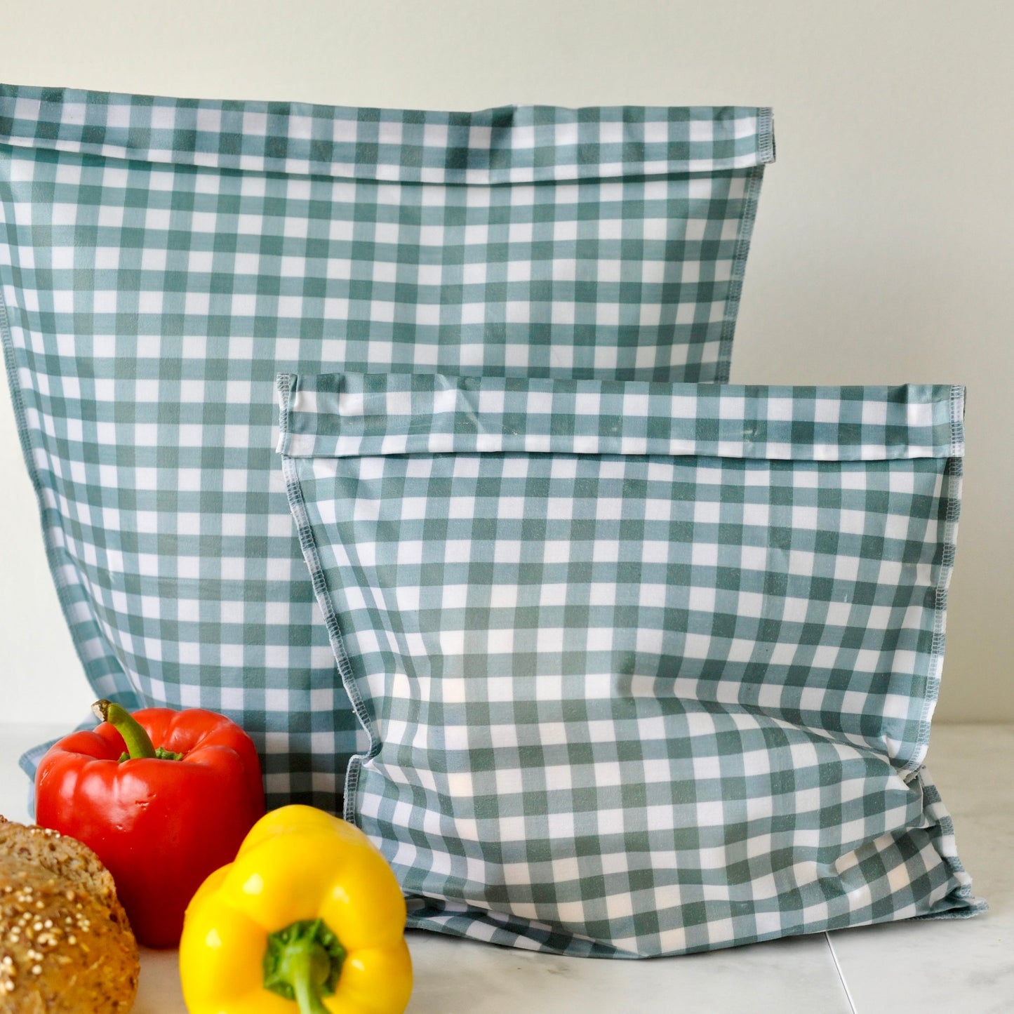 THE Beeswax Bag -Coastal Blue Check