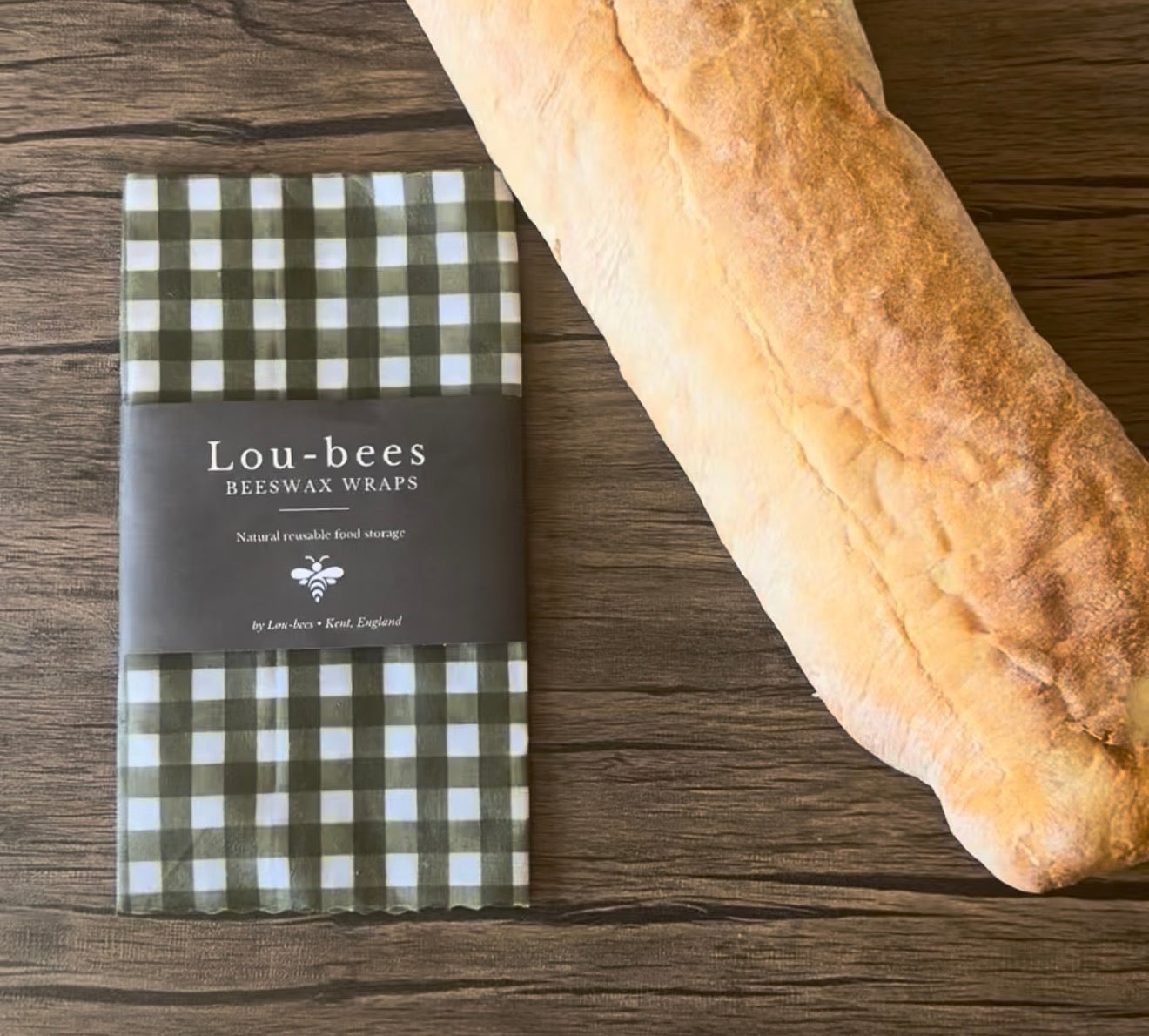 Large Beeswax Bread Wrap | Reusable Eco Friendly Food Storage (53x43cm)