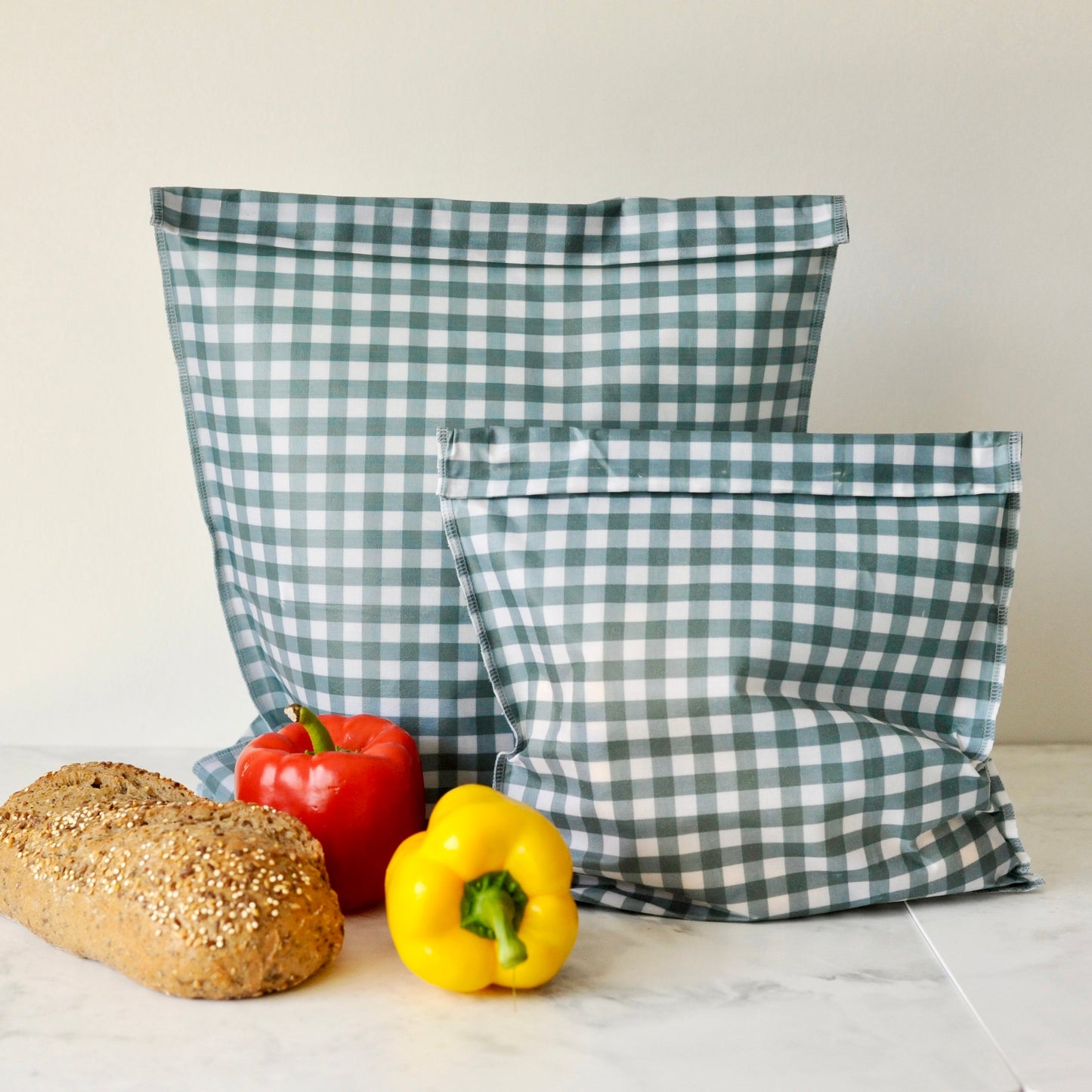 THE Beeswax Bag -Coastal Blue Check
