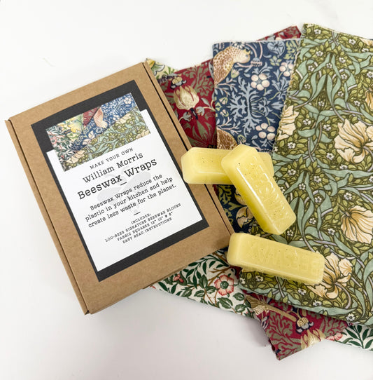 Make Your Own Beeswax Wraps William Morris Fabric.