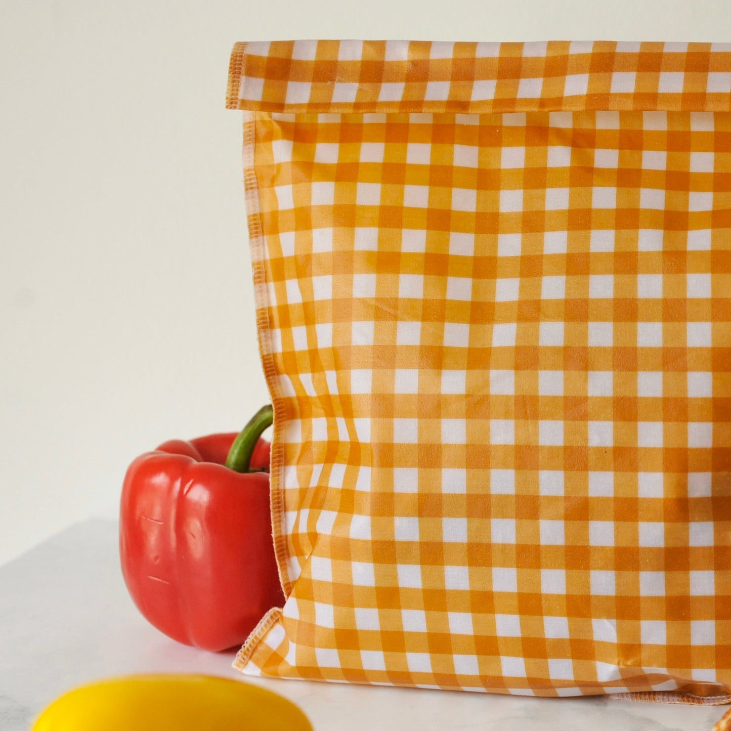 THE Beeswax Bag - Buttermilk Check