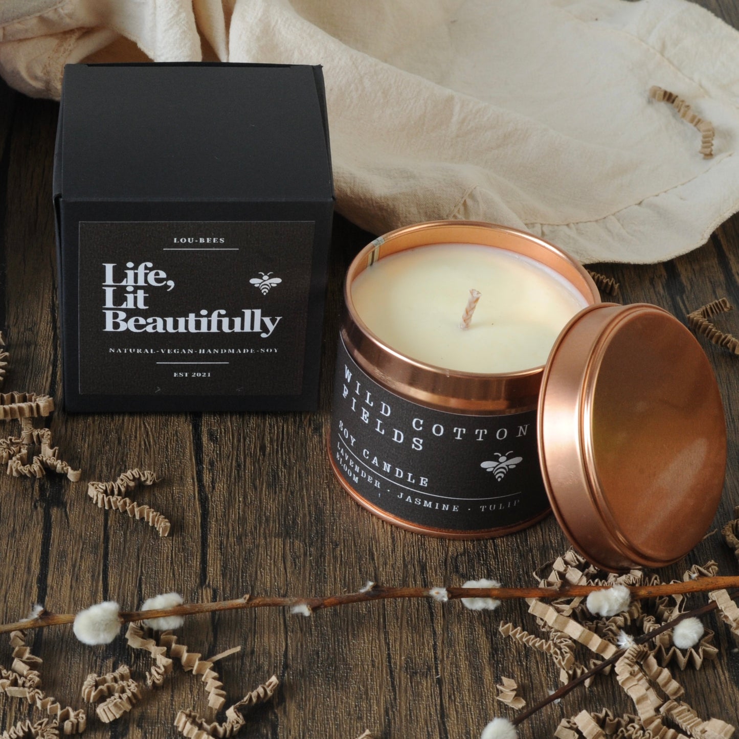 Wild Cotton Fields | 20cl Luxury Soy Candle