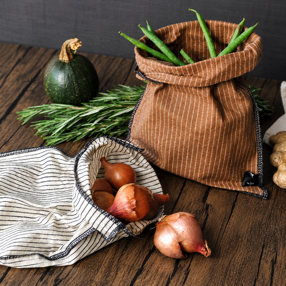 THE Small Pantry Bags | Set of 3 Beeswax Food Storage Bags