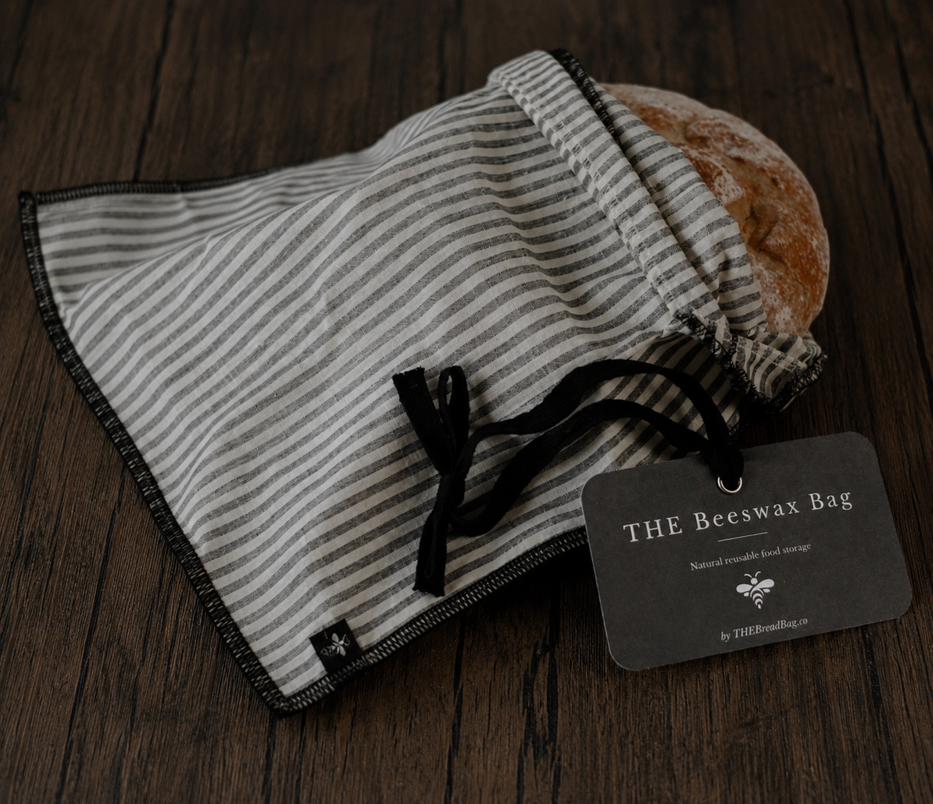 The Linen Striped Beeswax Bag