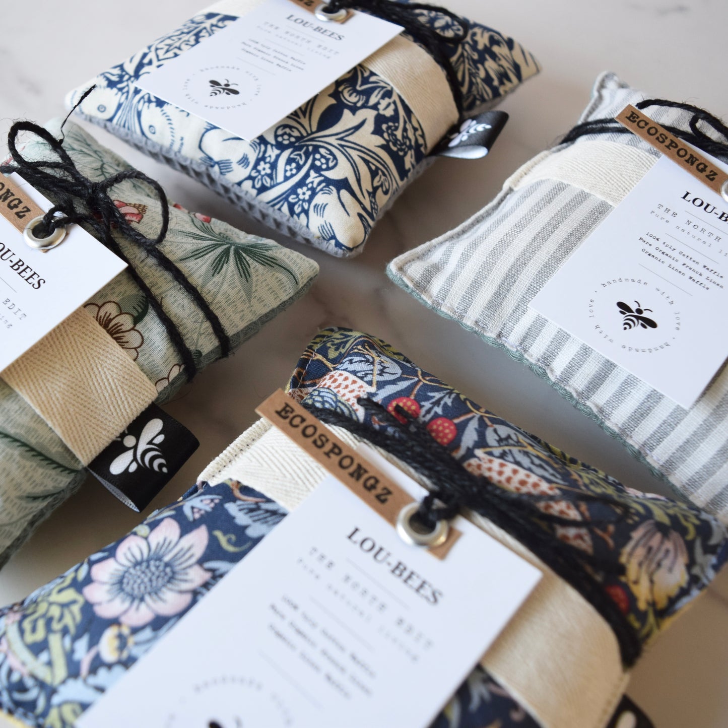 Eco Kitchen Sponge in William Morris (Strawberry Thief)