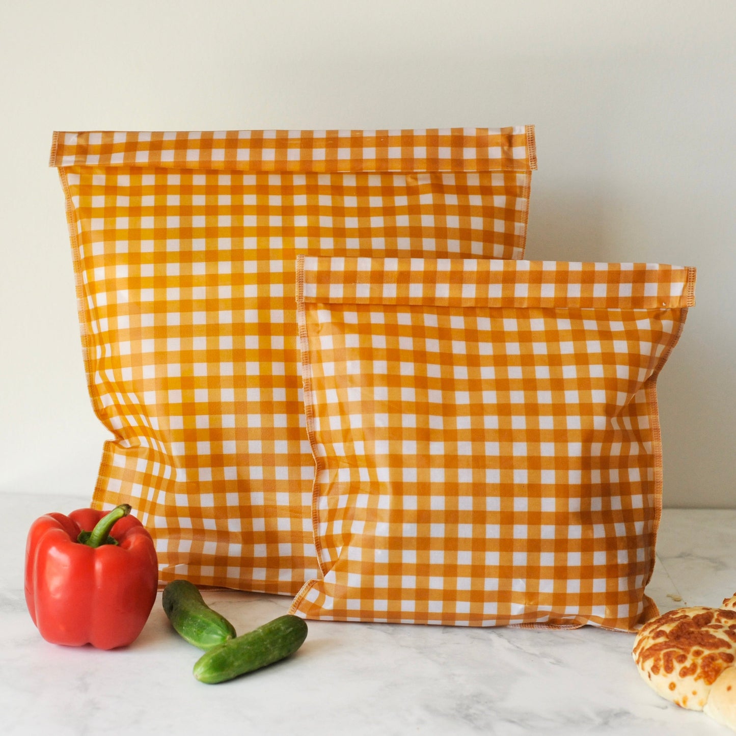 THE Beeswax Bag - Buttermilk Check