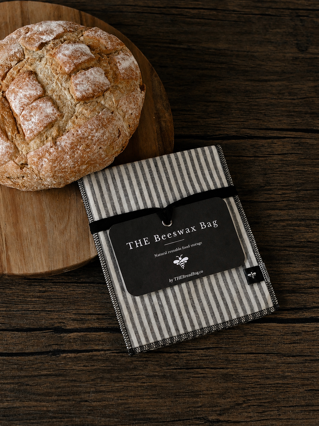 The Linen Striped Beeswax Bag