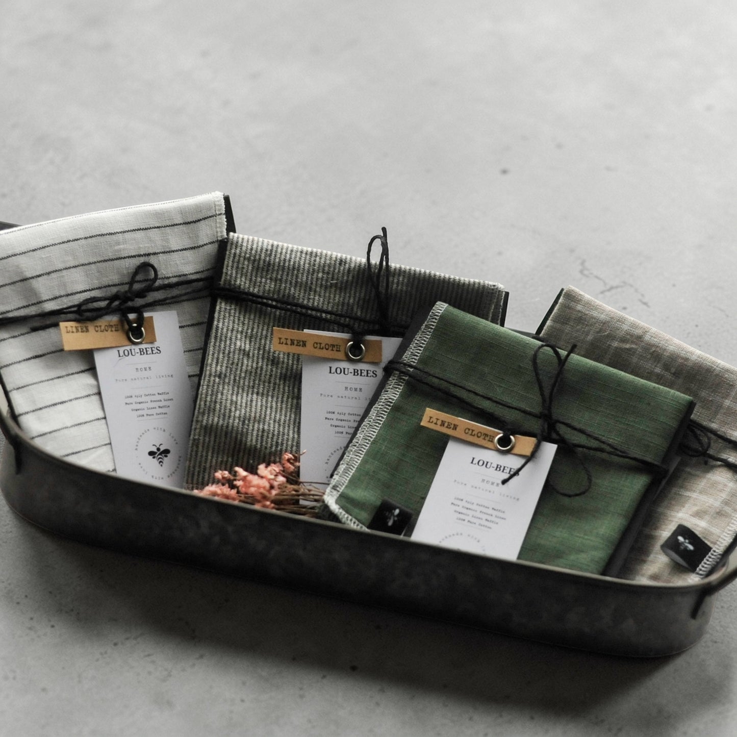 Striped Linen cloth set