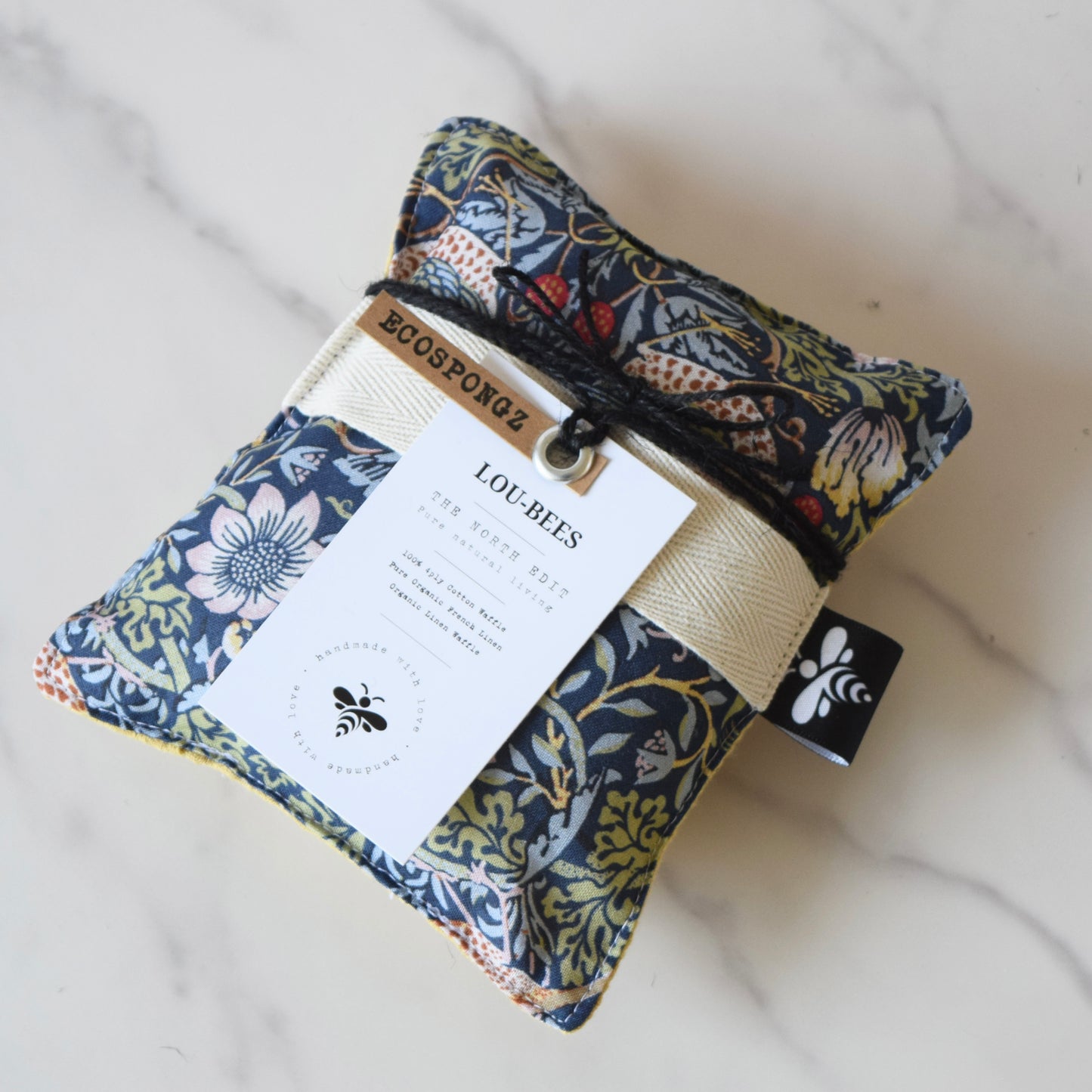 Eco Kitchen Sponge in William Morris (Strawberry Thief)