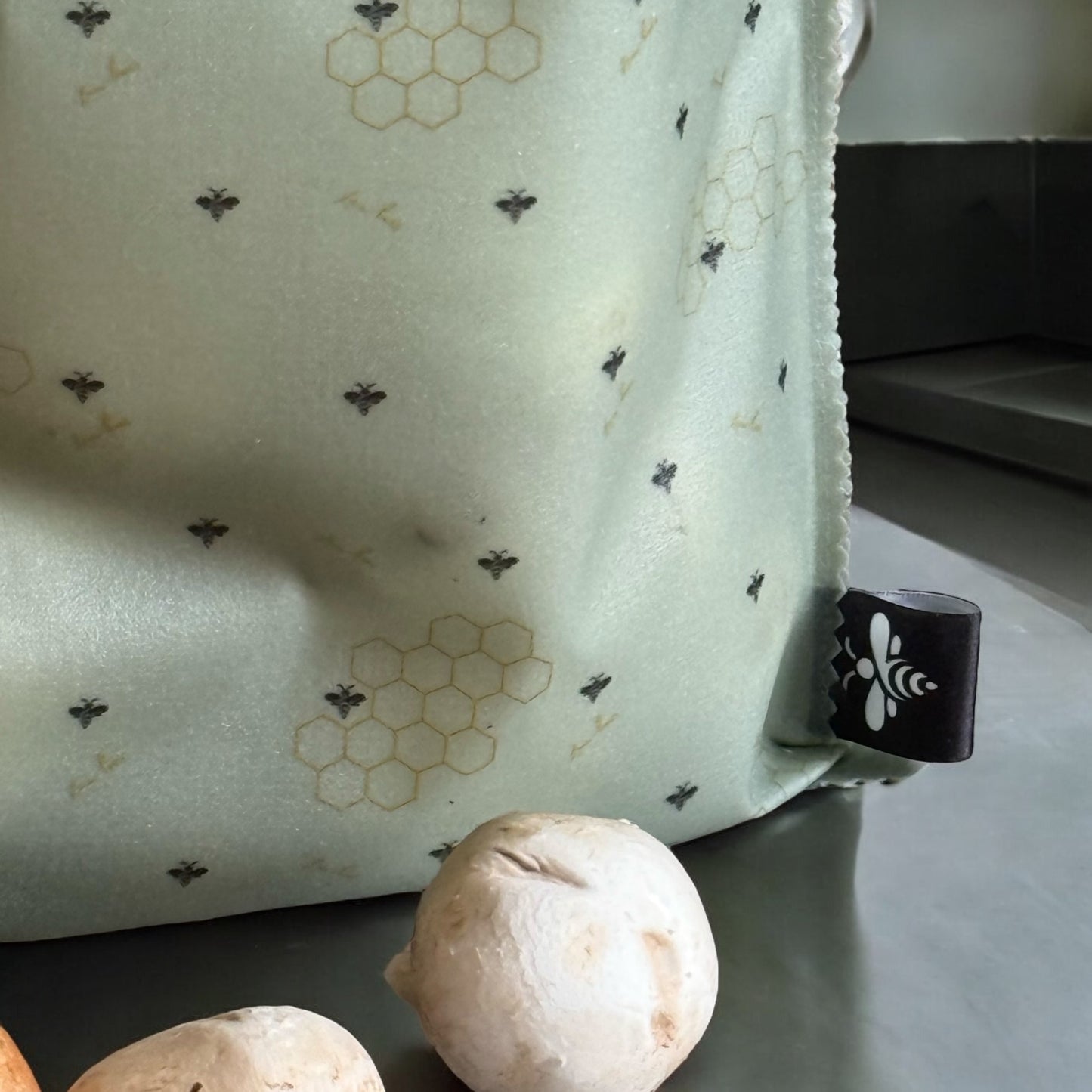 Lou-bees Sage Green Beeswax Bag