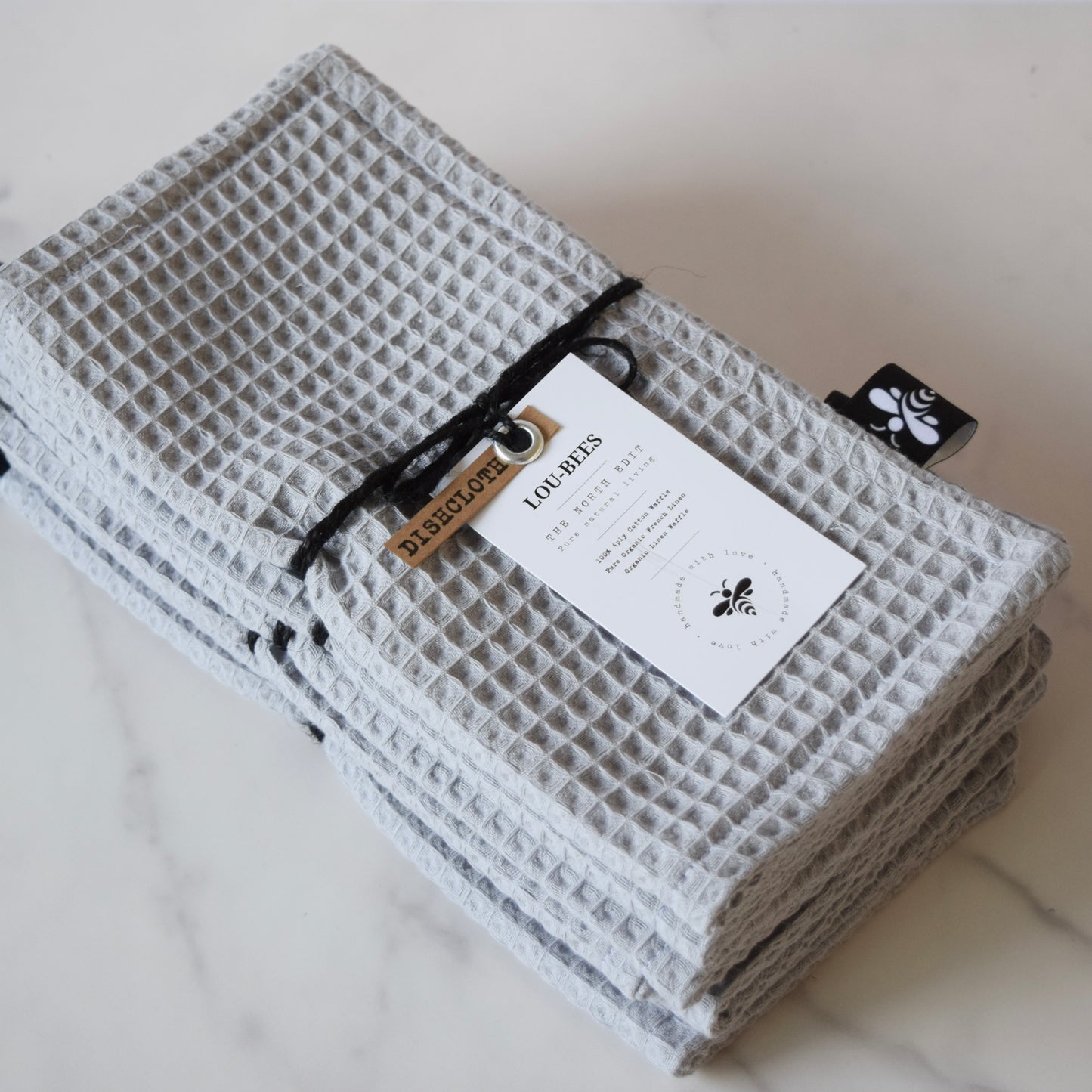 Extra -Strong Organic waffle Dishcloth-4-Ply Power. (Sage)