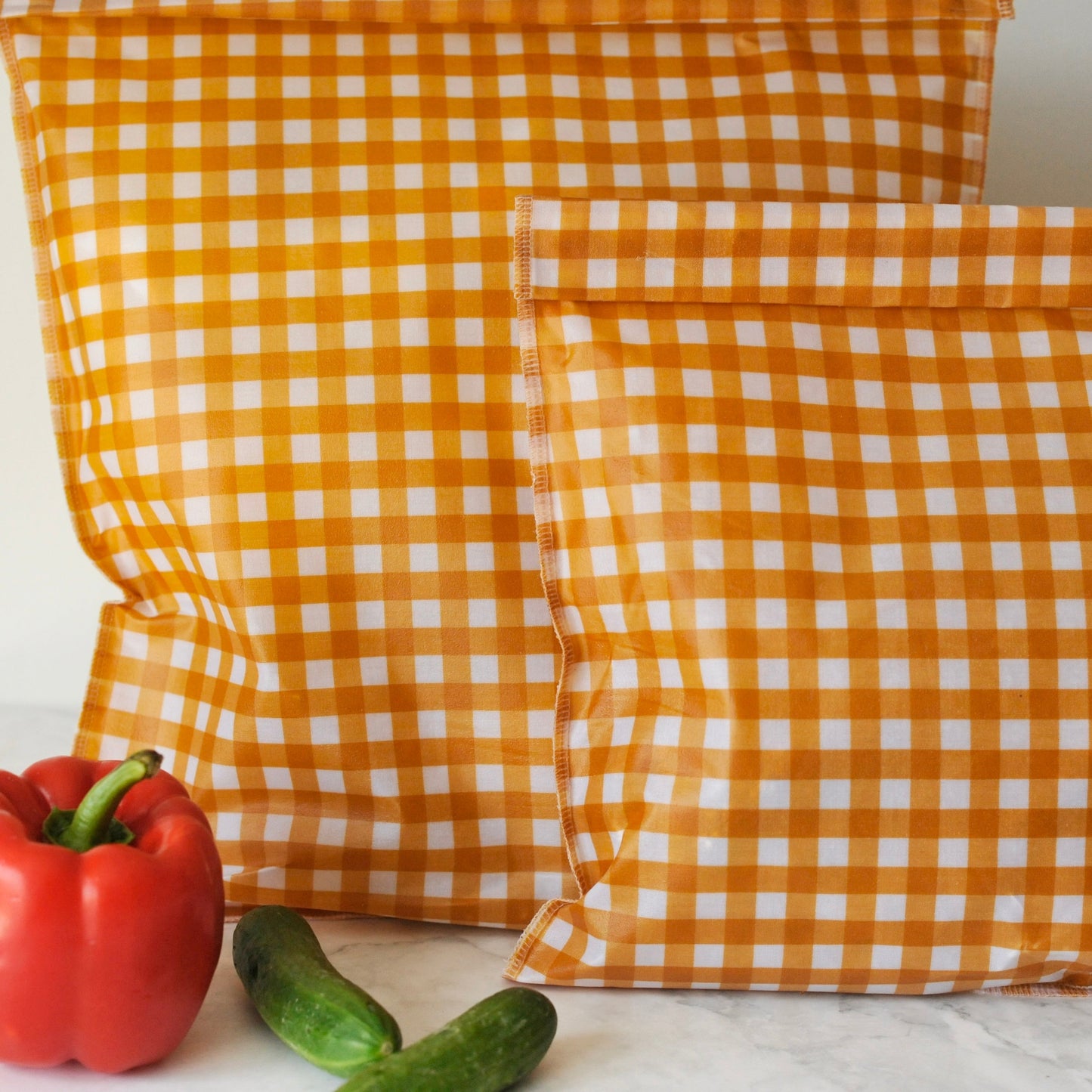 THE Beeswax Bag - Buttermilk Check