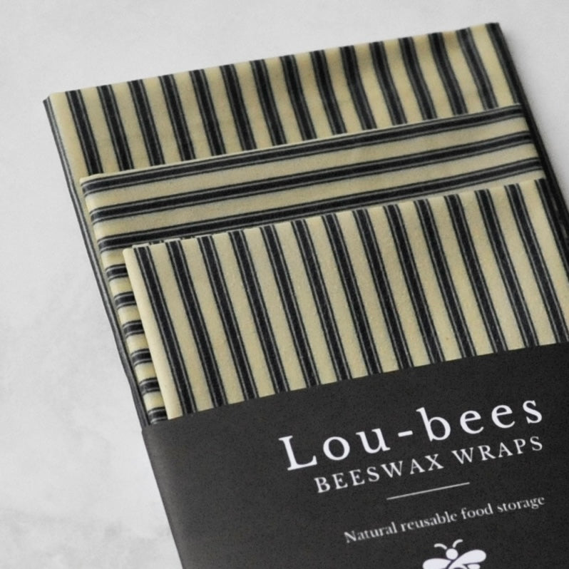 French Market Striped Beeswax Wrap Set