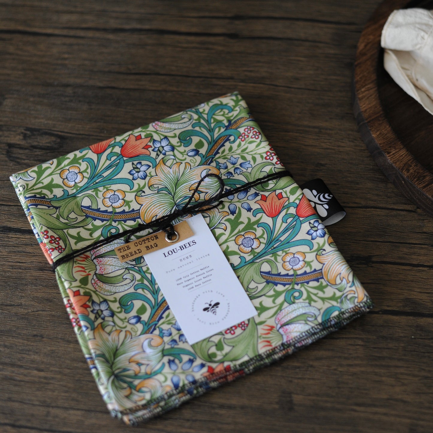 THE William Morris Heritage Cotton Bread Bag | Golden Lily