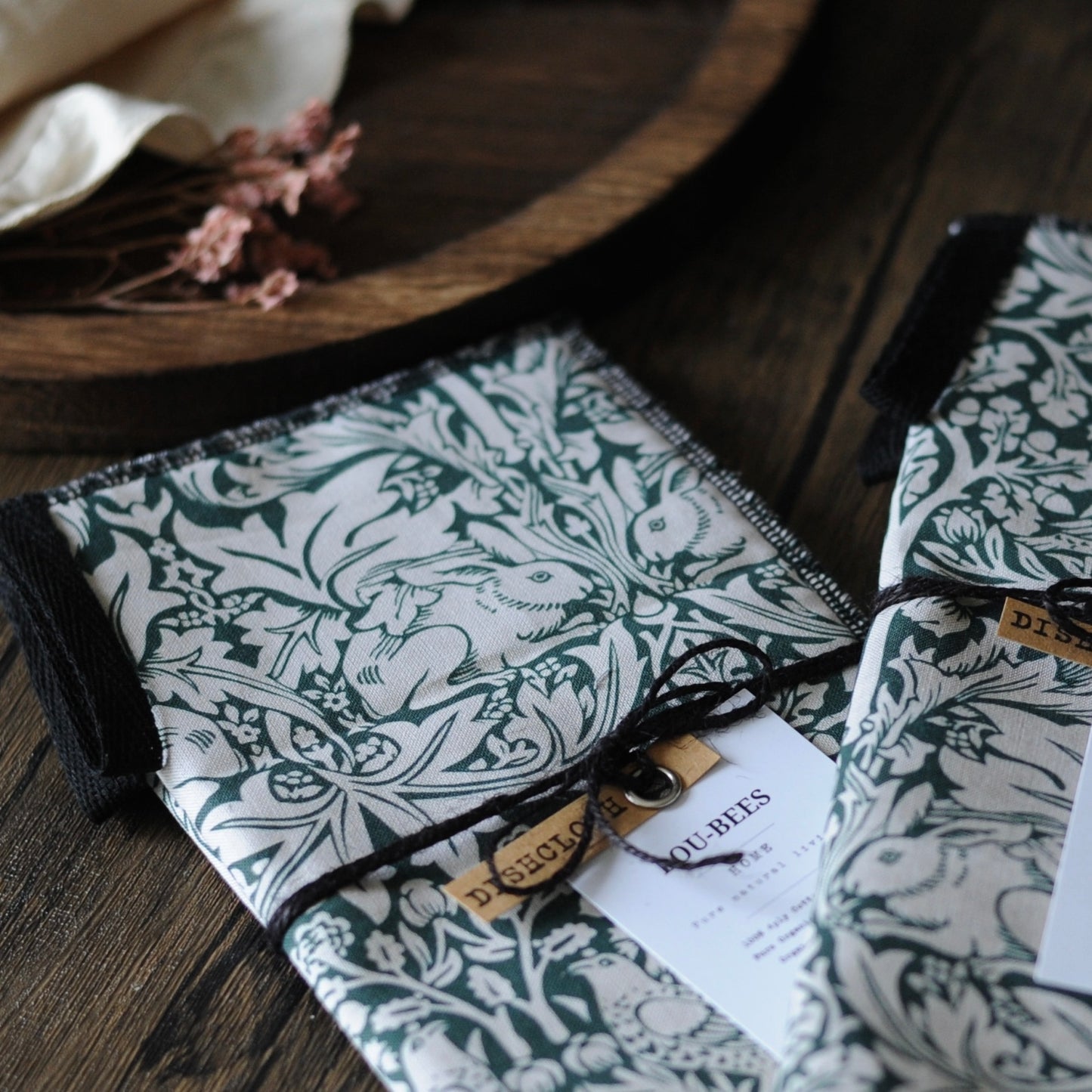 William Morris Heritage Brother Rabbit Forest Green Dishcloths | Pack of 2