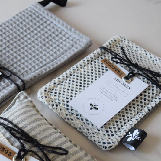 EcoScrubz Kitchen Sponge | Organic Linen Waffle & Cotton Mesh | William Morris Print