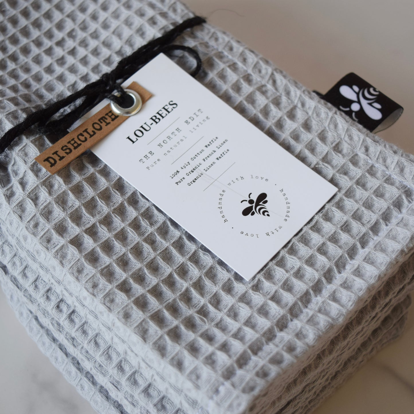 Extra -Strong Organic waffle Dishcloth-4-Ply Power. (Sage)