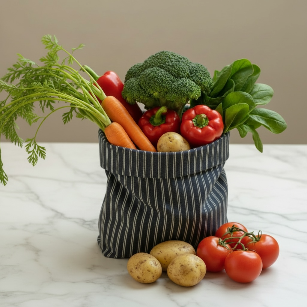 Navy Toadstool Beeswax Wrap & Matching Lunch Bag