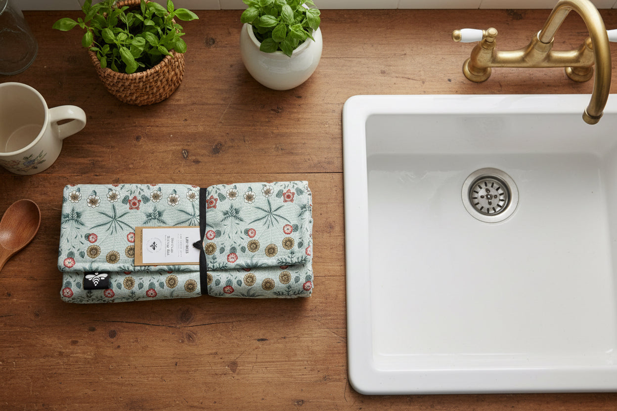 William Morris Daisy Dish Drying Mat | Heritage Kitchen Draining Mat