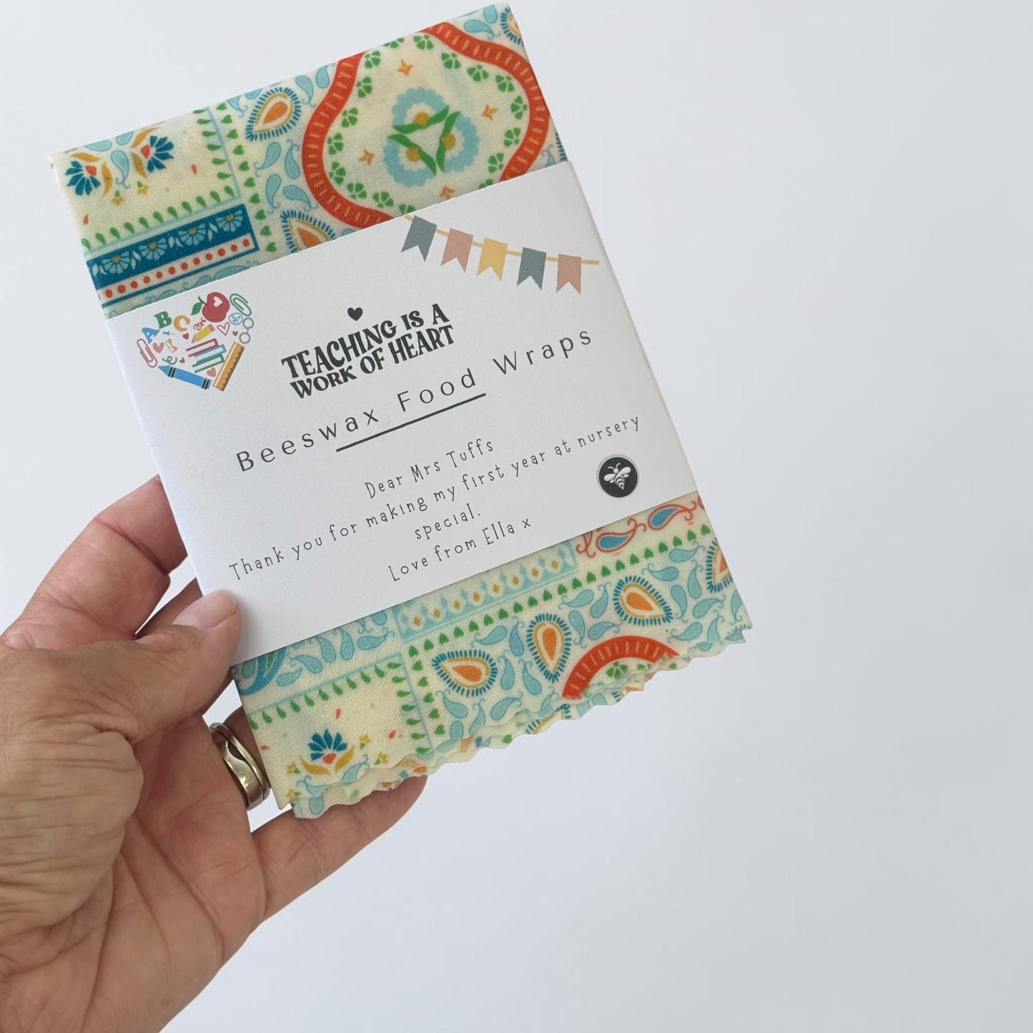 Personalised Teacher Beeswax Wrap