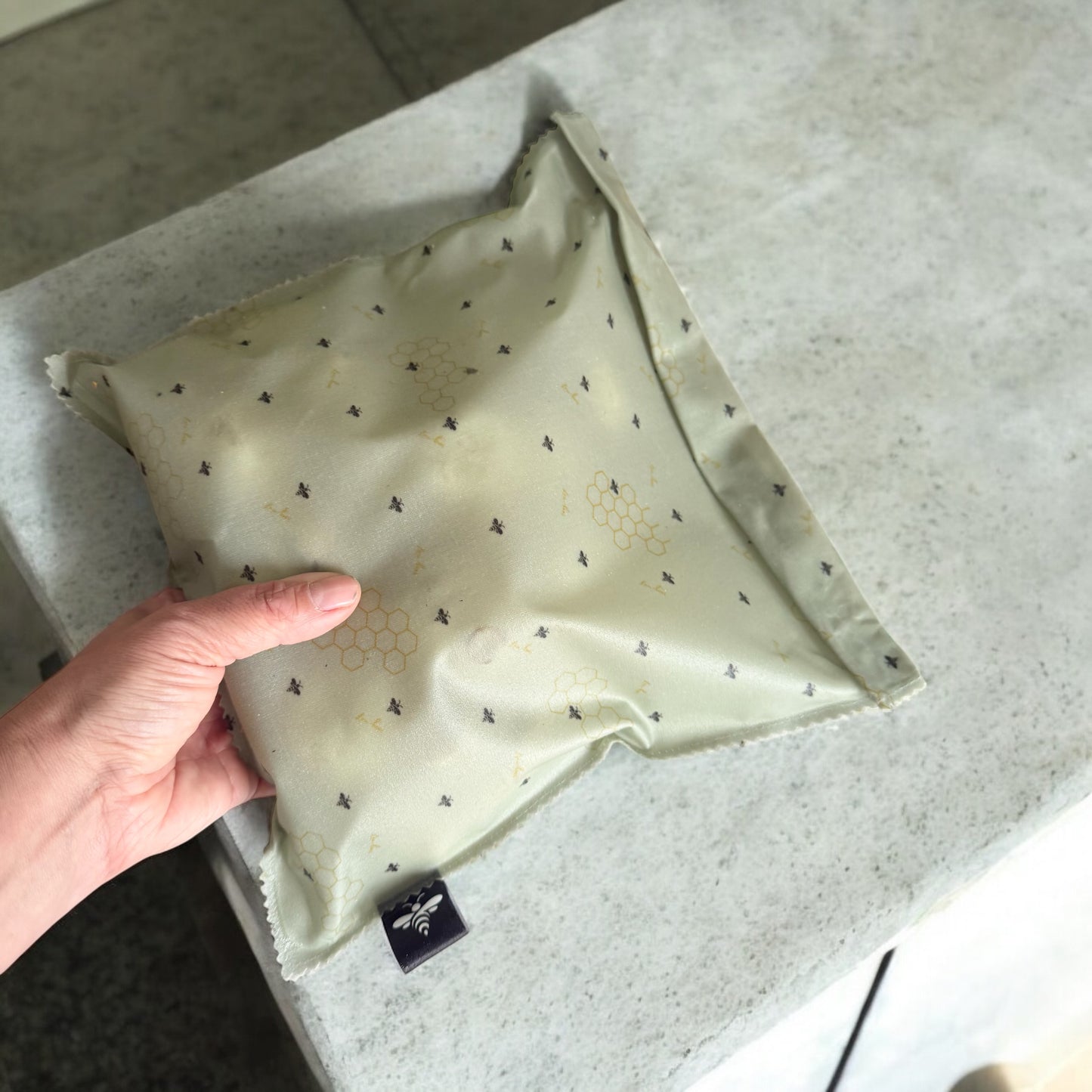 Lou-bees Sage Green Beeswax Bag