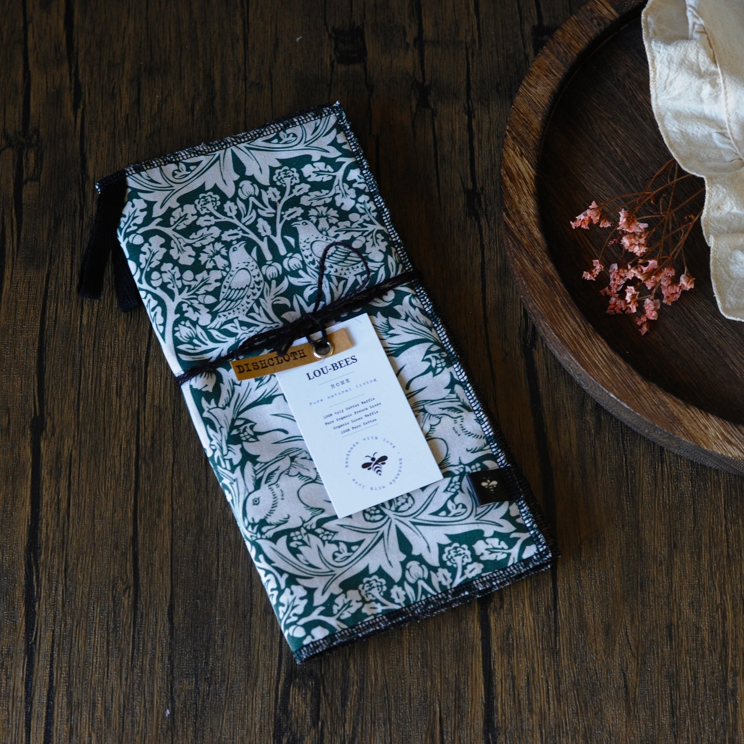 William Morris Heritage Brother Rabbit Forest Green Dishcloths | Pack of 2