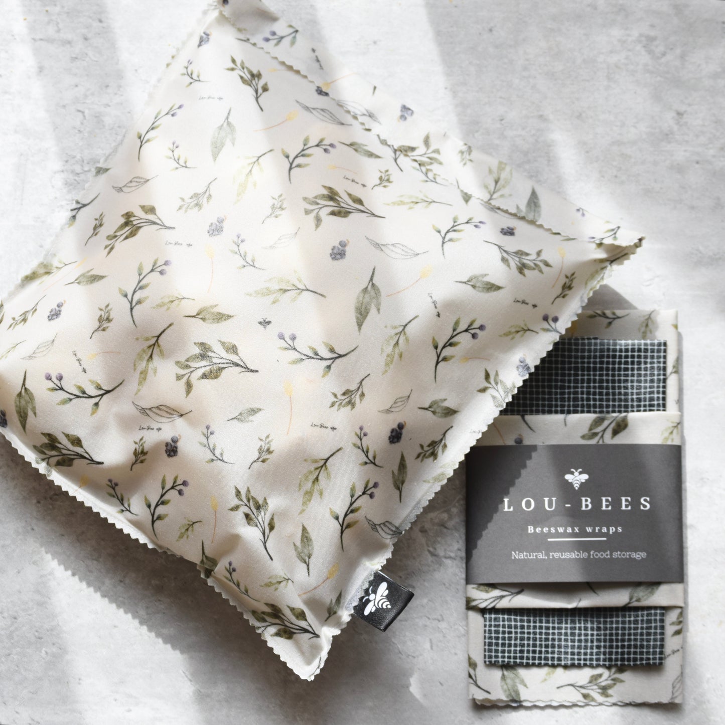 Lou-bees Fallen Leaves Beeswax Wrap Bag