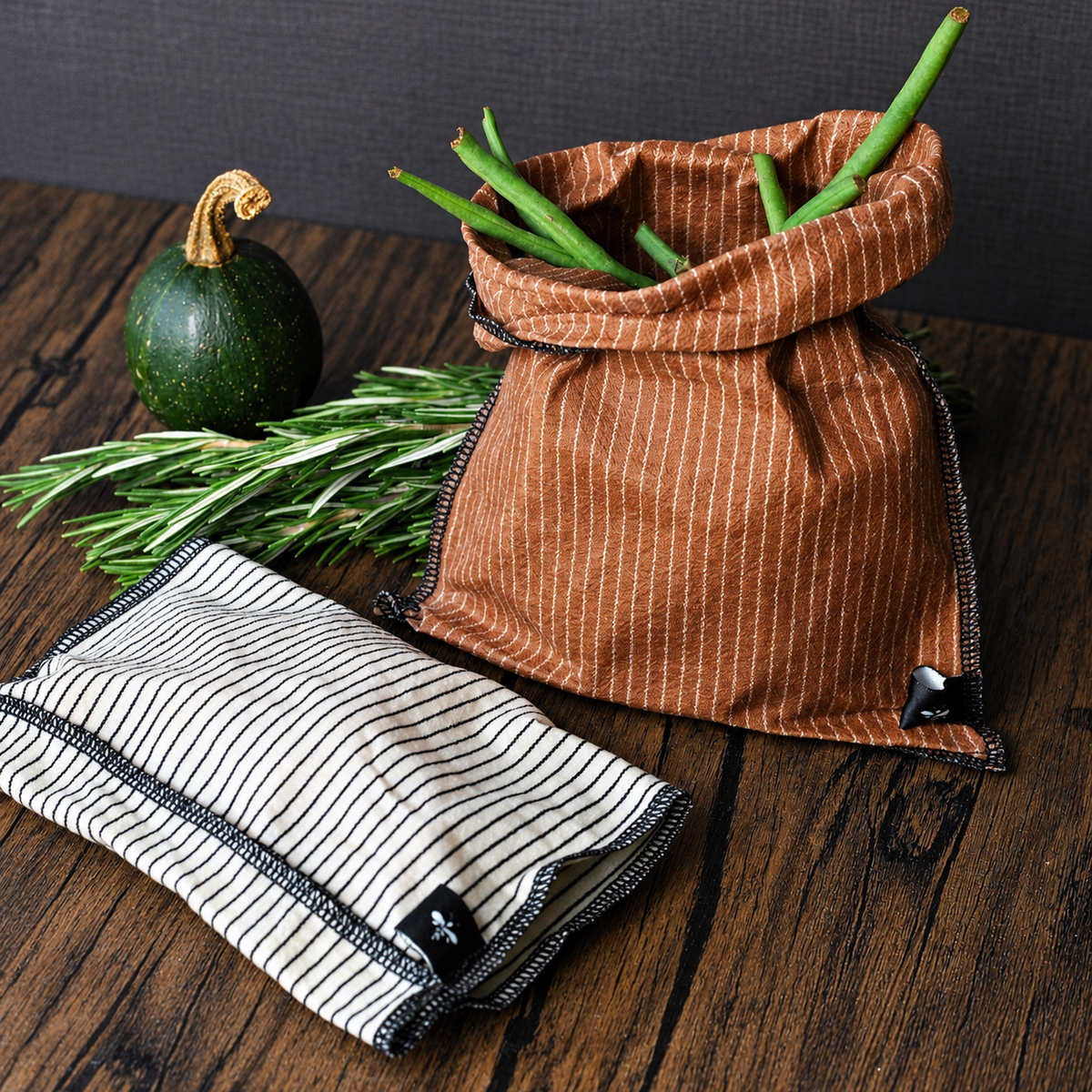 THE Small Pantry Bags | Set of 3 Beeswax Food Storage Bags